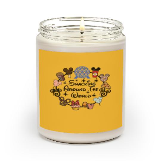 Snacking Around the World Scented Candles, Disney Snacks Scented Candles, Magic Kingdom Snacking Scented Candles