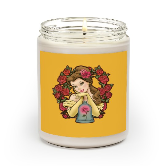 Disney Belle Roses Beauty And The Beast Graphic Scented Candles