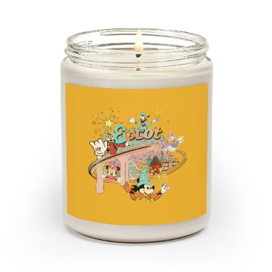 Disney Epcot Scented Candles, Vintage Epcot 1982 Scented Candles, Vintage Disney Scented Candles, Mickey And Friends, Epcot Trip Scented Candles