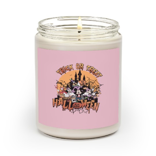 Retro Trick or Treat Disney Halloween Scented Candles, Vintage Disney and Bella Scented Candles