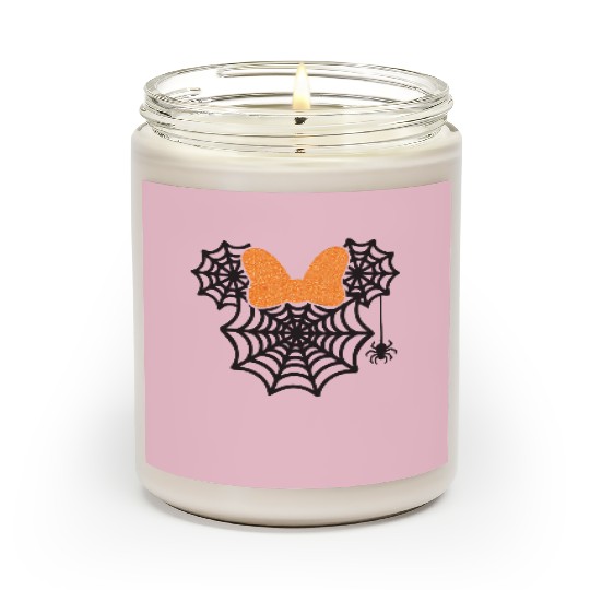 Minnie Mouse Spider Web Halloween Scented Candles, Disney Halloween Scented Candles, Minnie Mouse Halloween Scented Candles, Mickey Halloween Scented Candles,Halloween Spider Web Scented Candles