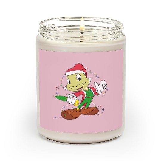 Disney Jiminy Cricket Pinocchio Santa Christmas Lights Scented Candles