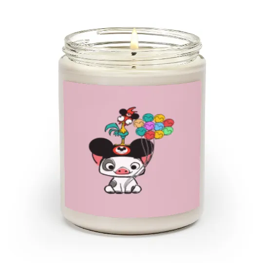 Retro 90s Disney Moana Pua And Hei Hei Vacay Mode Mickey Balloon Scented Candles