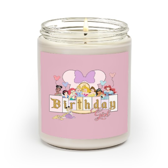 Disney Birthday Girl Scented Candles, Disney Princess Birthday Scented Candles, Disneyland Birthday