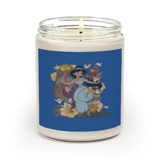 Vintage Princess Jasmine Alladin Scented Candles,Disney Character Scented Candles