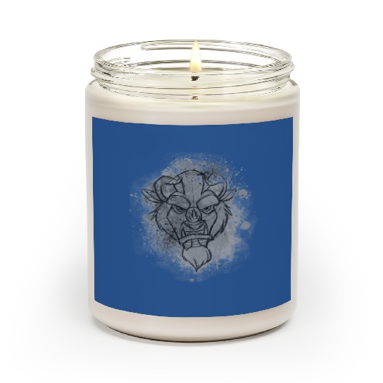 Disney Beauty And The Beast Ink Splatter Beast Retro Scented Candles