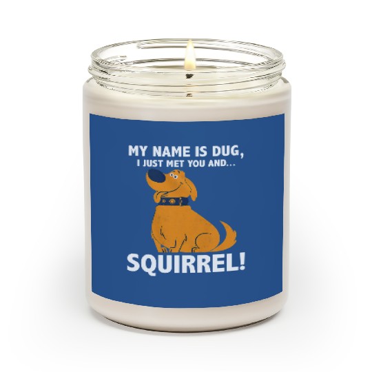 Disney Up My Name is Dug Squirrel Graphic Scented Candles