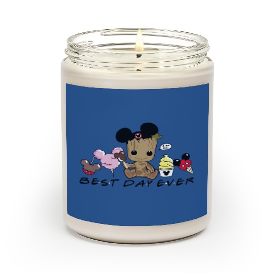 Groot Best day ever Scented Candles, Disney snacks Scented Candles, Cute Baby Groot Disney trip Scented Candles, Disney world