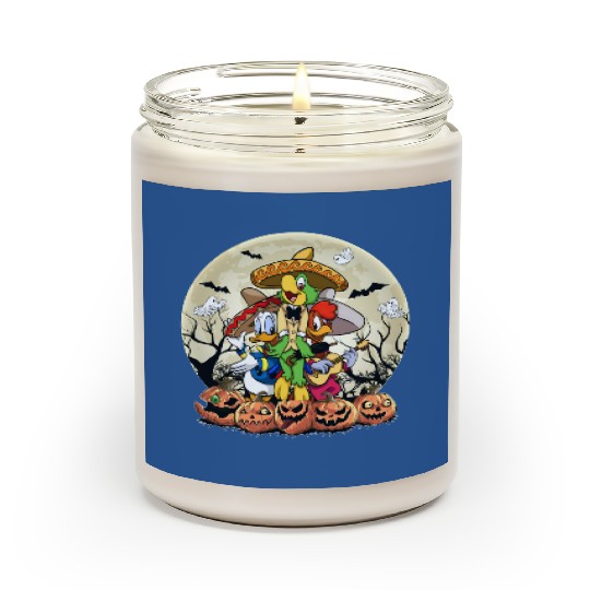 Retro Disney Three Caballeros Halloween Scented Candles, WDW Halloween Party Matching Family Scented Candles