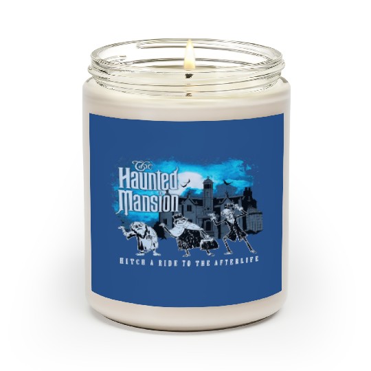 Hitch A Ride To The Afterlife Hitchhiking Ghosts Scented Candles, Disney The Haunted Mansion Scented Candles