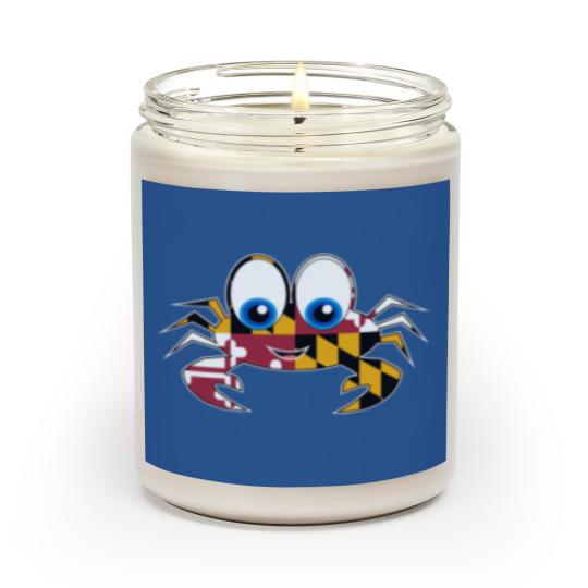 Discover Maryland Crab - Maryland Flag - Scented Candles