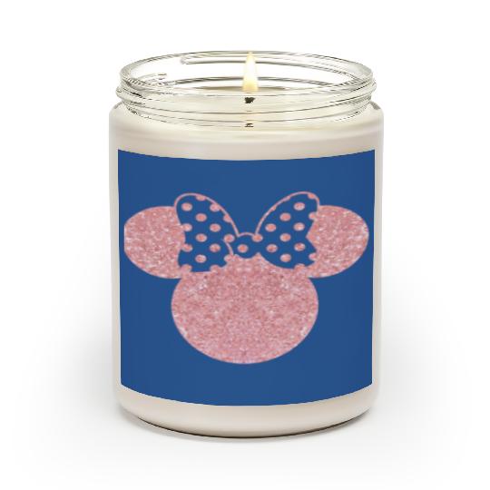 Disney Scented Candles, Minnie Ear Scented Candles, Glitter Rose Gold Minnie Scented Candles, Cute Ear Scented Candles