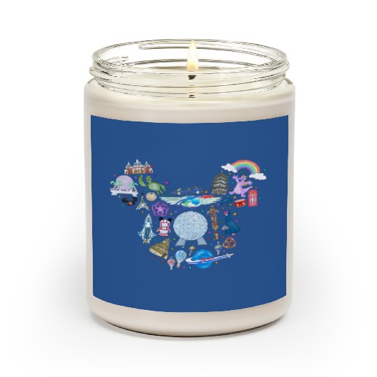 Disney Epcot Matching Scented Candles for Men, Women and Kids with Mickey Head Ears