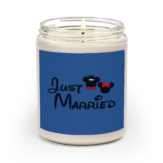 Just Married Scented Candles, Disney Scented Candles, Couple Scented Candles, Disneyland Wedding Gift Scented Candles
