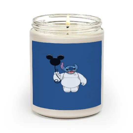 Disney Stitch and Baymax Body Balloon Scented Candles