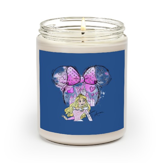 Aurora Princess Scented Candles, Disney Princess Scented Candles, Watercolor Disney Princess Scented Candles