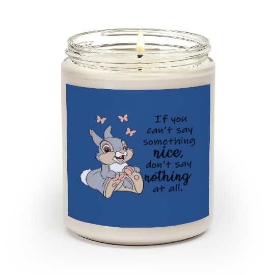 Disney Inspired Thumper Bambi Unisex Short Sleeve Scented Candles, Don't Say Nothing At All