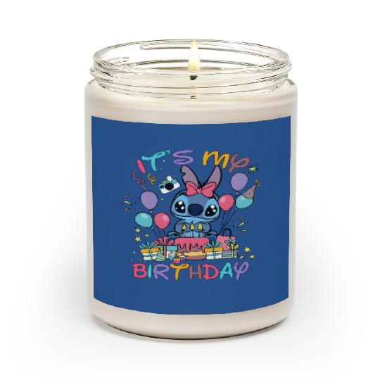 It's My Birthday Scented Candles, Stitch Scented Candles, Disney Birthday Scented Candles, Stitch Party Scented Candles, Toddler Disney Scented Candles