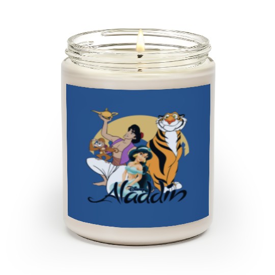 Retro Aladdin Squad Disney Scented Candles, Aladdin Character Scented Candles