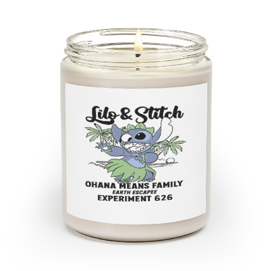 Disney Lilo Stitch Aloha Hawaii Scented Candles, Ohana Means Family Scented Candles