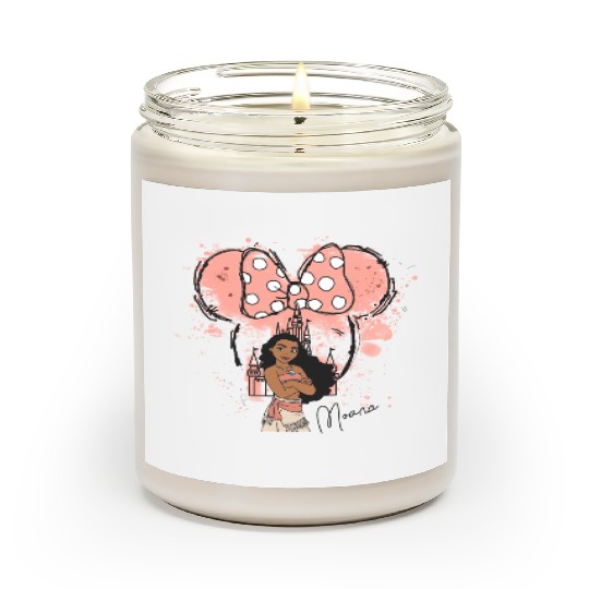 Disney Moana Princess Scented Candles, Moana Watercolor Disney Scented Candles, Moana Princess Scented Candles