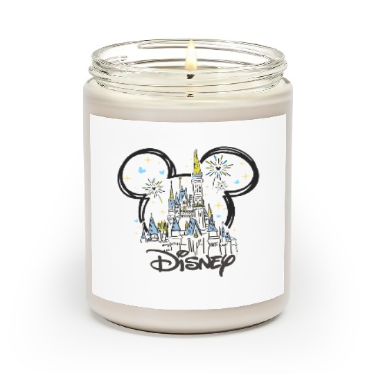 Disney Castle Couple Scented Candles | Magic Kingdom Castle Scented Candles | Minnie Ear Scented Candles