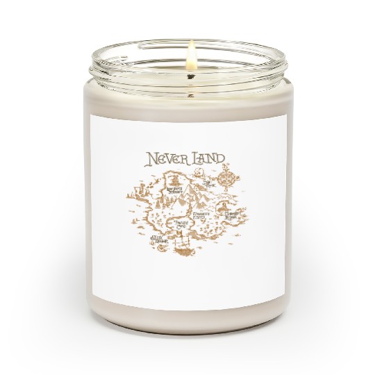 Disney Peter Pan Neverland Map Scented Candles, Peter Pan Characters Scented Candles
