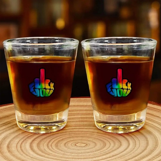 Funny Cute Middle Finger Vintage Shot Glasses - F*ck You