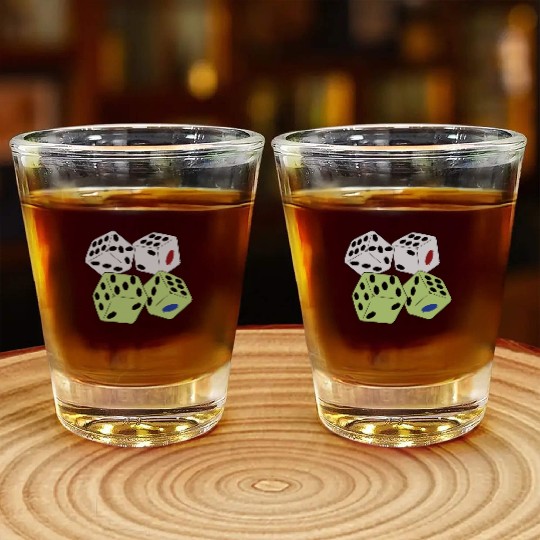 roll ludo dice Shot Glasses