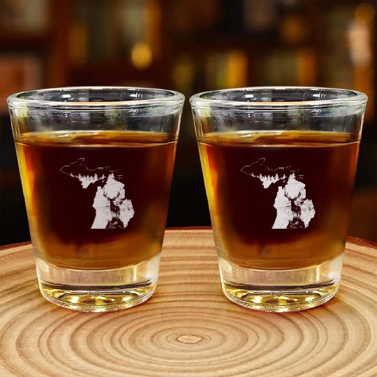 Explore Michigan Adventure Great Outdoors Shot Glasses
