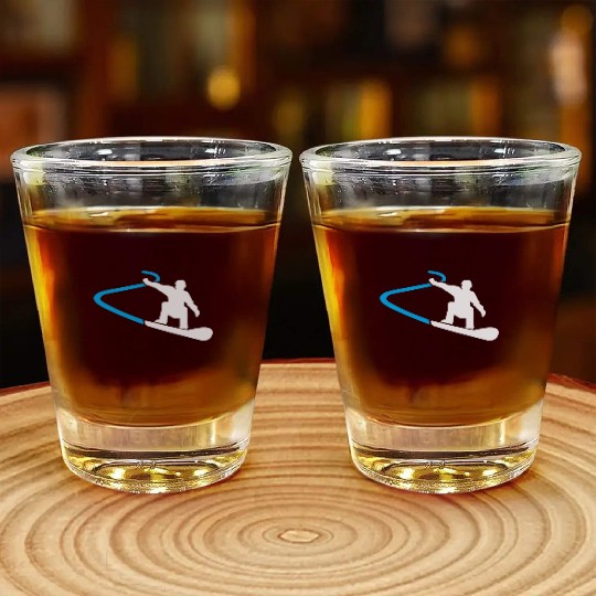 snowboarder snowboarding snowboard Shot Glasses
