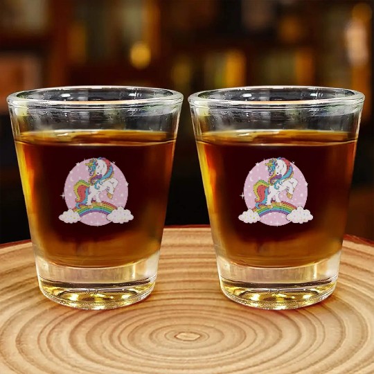Unicorn rainbow Shot Glasses