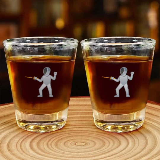 Person Fencing Fencer Gift Shot Glasses