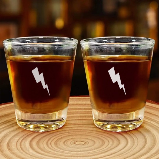 zeus lightening bolt Shot Glasses