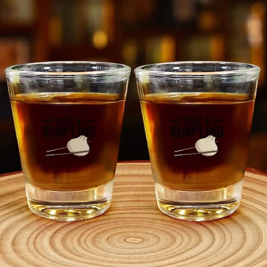 Dumpling Asian Food Chinese Food Fan Shot Glasses
