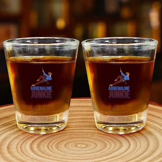 Adrenaline Junkie Rock Climbing Shot Glasses