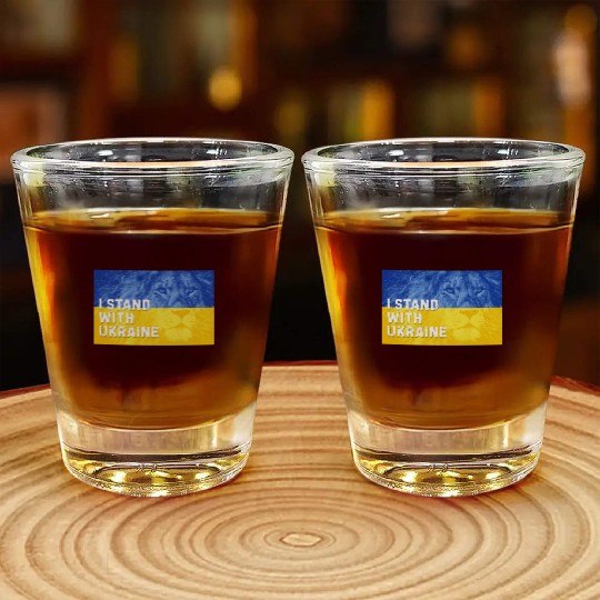 Ukraine Independence Day. I Stand with Ukraine Shot Glasses