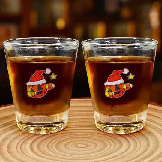 Jack O Lantern Dabbing Christmas Shot Glasses