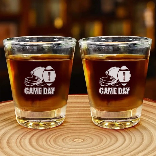 American Football Fan Support Game Day Football Shot Glasses