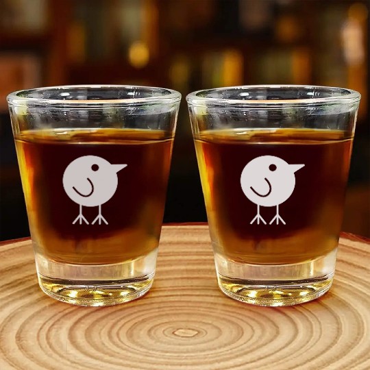 Nature Lover Birdwatching Birding Funny Bird Shot Glasses