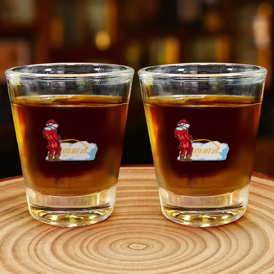Lets get lit christmas Shot Glasses