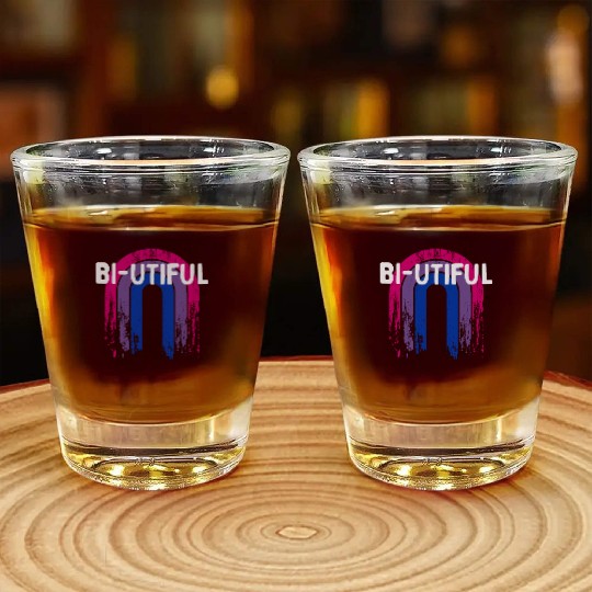 Bi-Utiful Bisexual Positivity Bi Pride Positive Shot Glasses