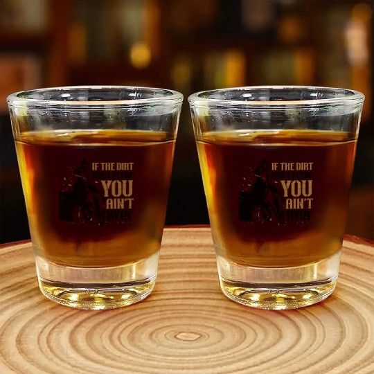 Barrel Racing Dirt Rodeo Equestrian Horse Barrel Shot Glasses