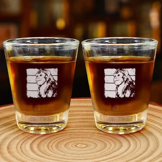 Monkey Chimpanzee Orangutan Monkey - Monkey Shot Glasses