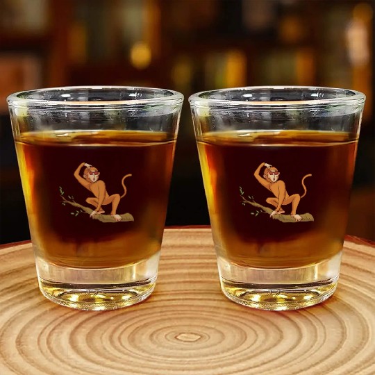 Funny Orangutan Monkey Chimpanzee Monkey - Funny M Shot Glasses