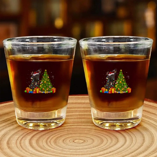 Cane Corso Christmas Dog Lover Xmas Santa Shot Glasses