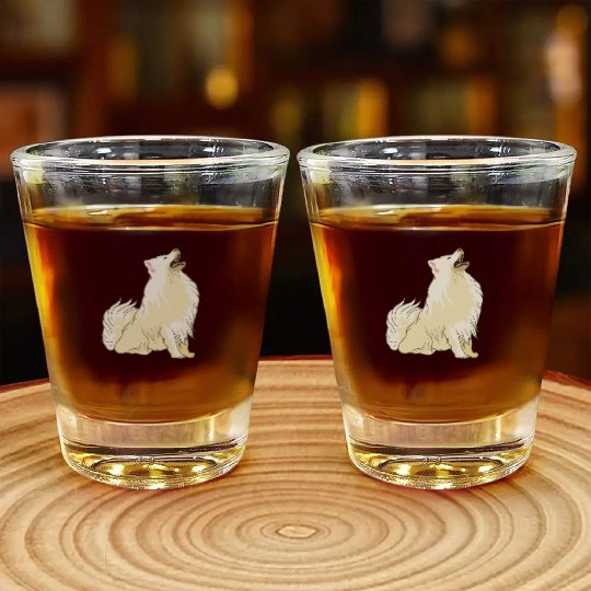 Samoyed Cute White Dog Owners Pet Lover Gift Ideas Shot Glasses