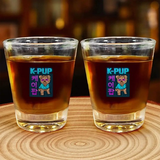 K POP Dog Designs for a Korean Pop Fan Shot Glasses