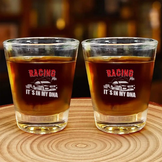 Race Car Dirt Track Racing Funny Racer Race Car Shot Glasses