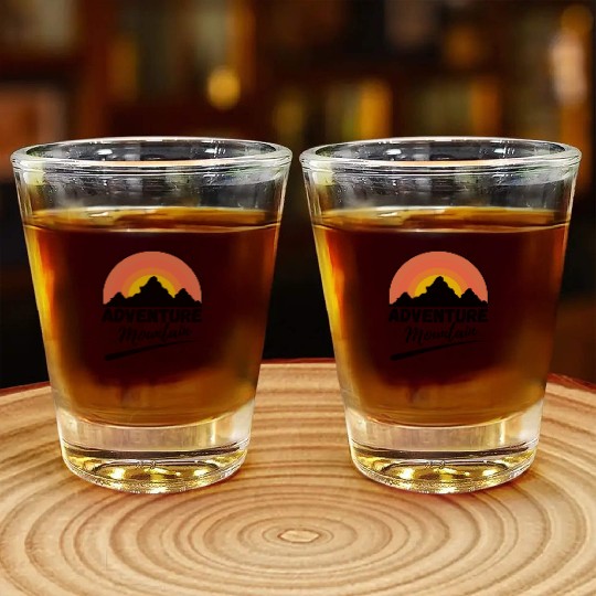 Adventure Has No Limit Hiking Mountains Shot Glasses